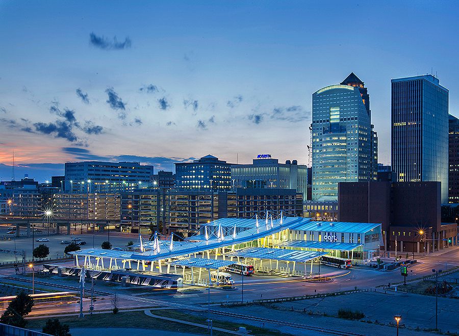 Dusk in Downtown DSM USA